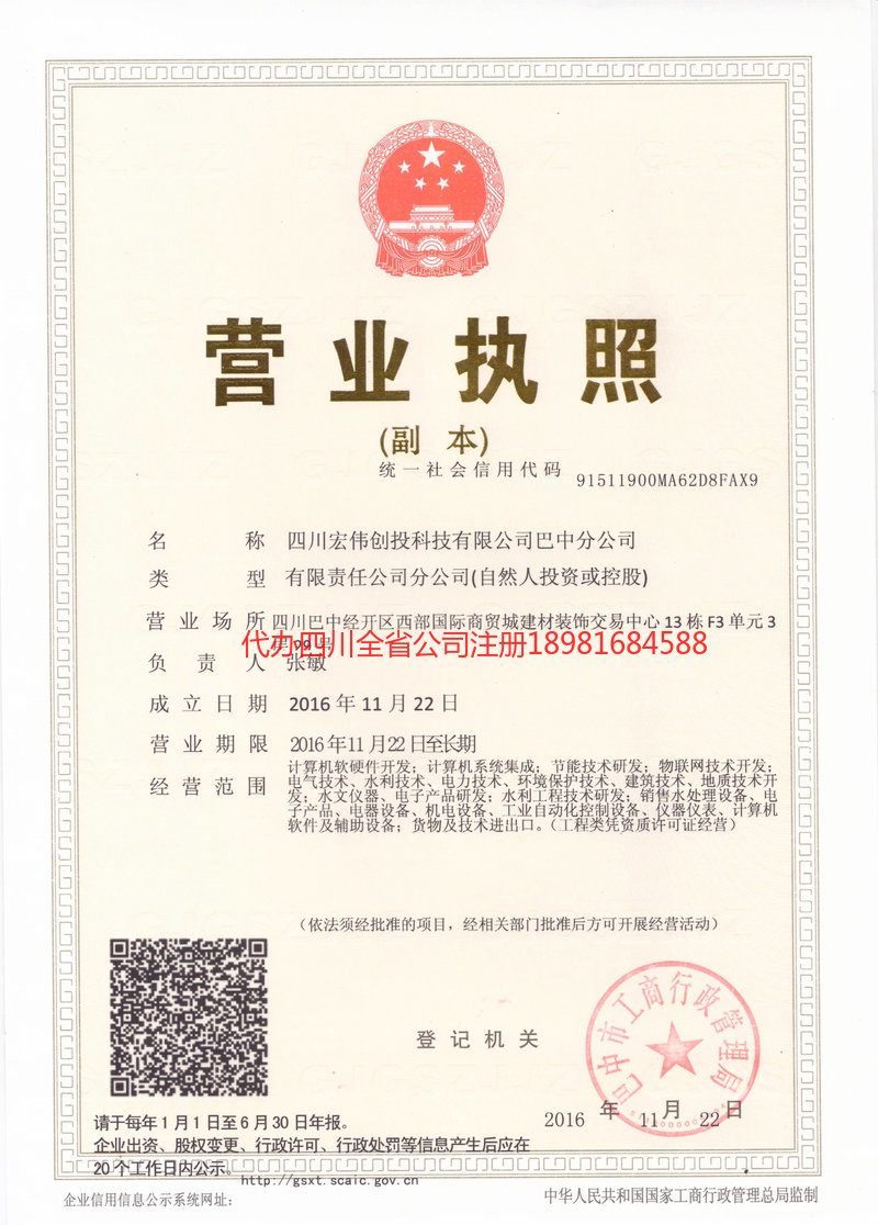 珠海珠海宏伟创投科技有限公司